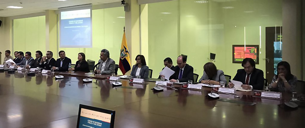 Presidente Moreno lidera Consejo de Seguridad en las instalaciones del ECU 911 en Quito