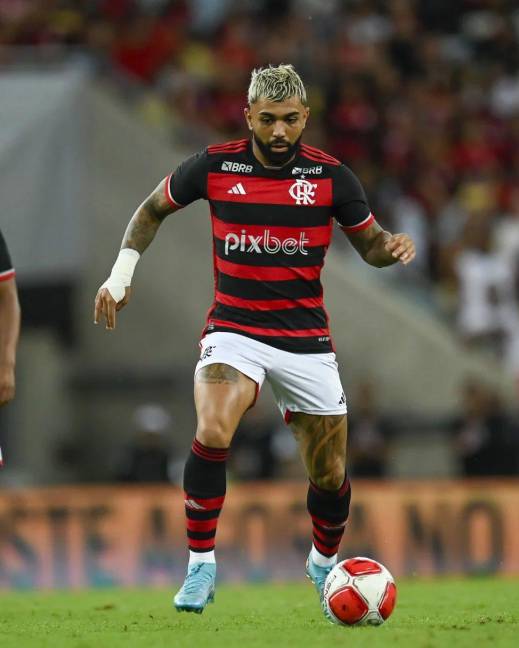 Gabriel Barbosa Gabigol en un partido con Flamengo