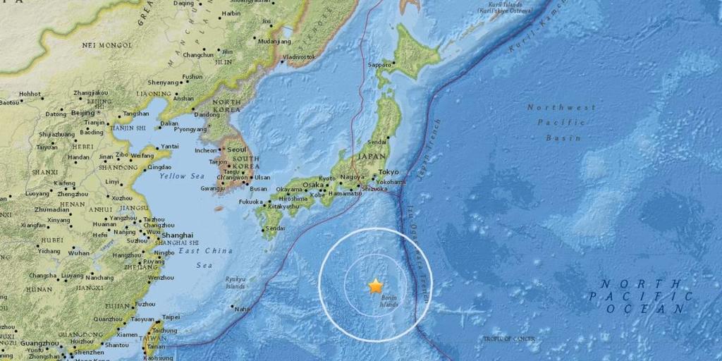 Terremoto de magnitud 6,1 sacude a las islas Ogasarawa en Japón