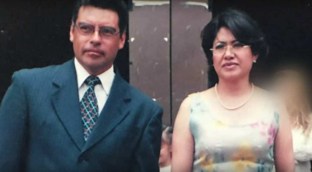 La pareja que murió abrazada durante el sismo en México