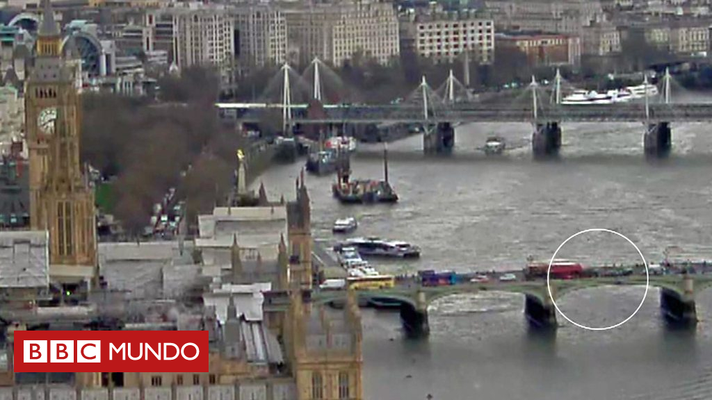 El momento en que una mujer cae al río Támesis durante el ataque en el puente en Londres