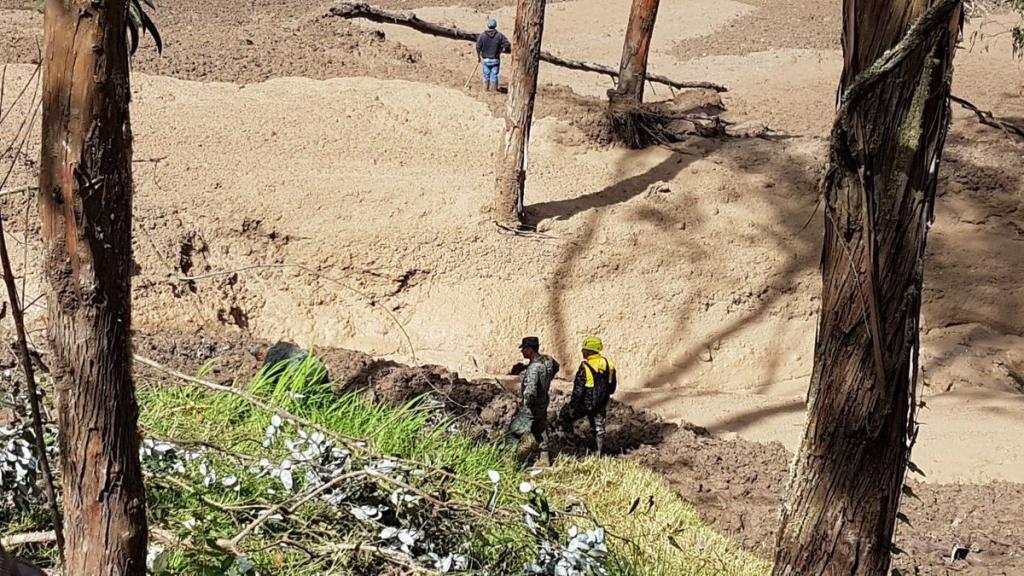 Siete familias han sido evacuadas en la zona del deslave en Chunchi, Chimborazo