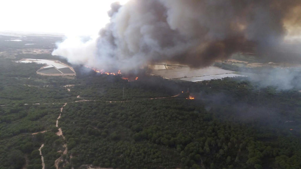 España combate grave incendio en reserva protegida