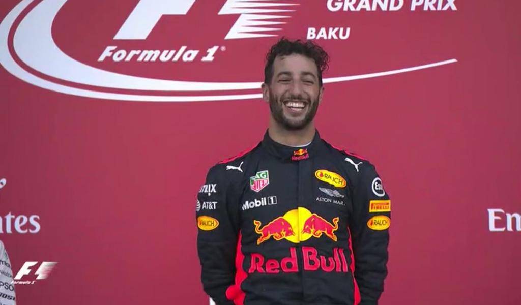 Australiano Ricciardo gana el Gran Premio de Azerbaiyán
