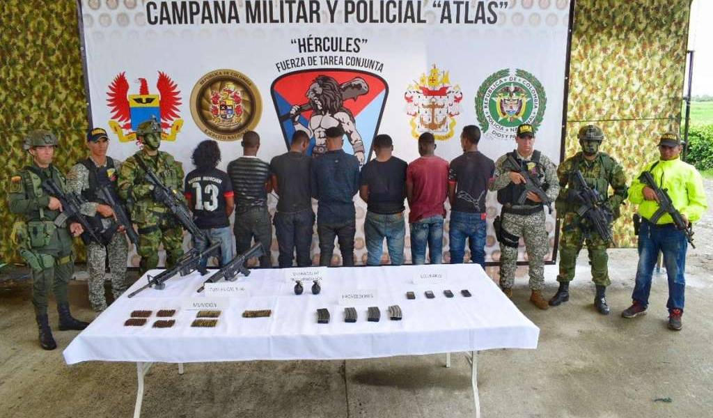 Fuerzas de seguridad colombianas capturan a 7 personas al mando de ‘Guacho’