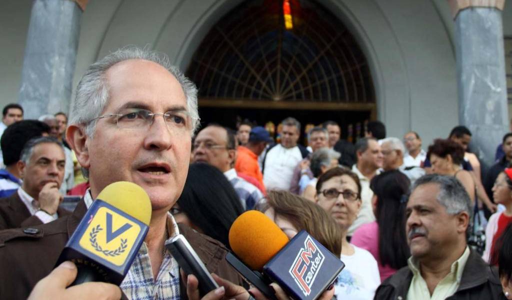 Decretan prisión provisional para opositor venezolano Antonio Ledezma
