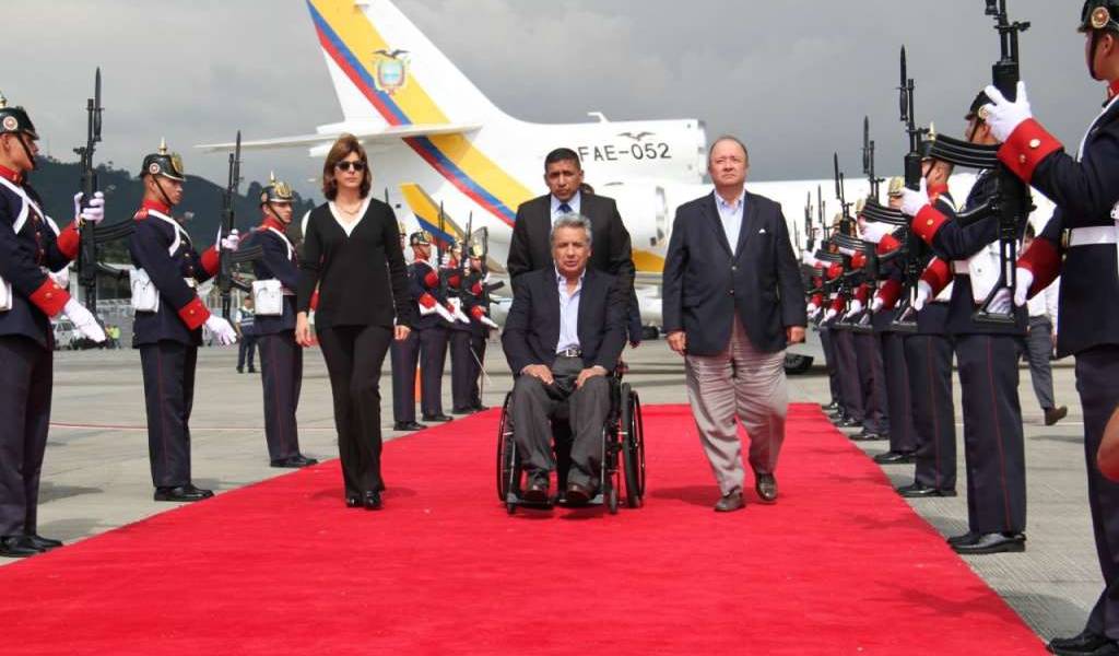 Presidente Moreno llega a Colombia para VI Gabinete Binacional con Santos