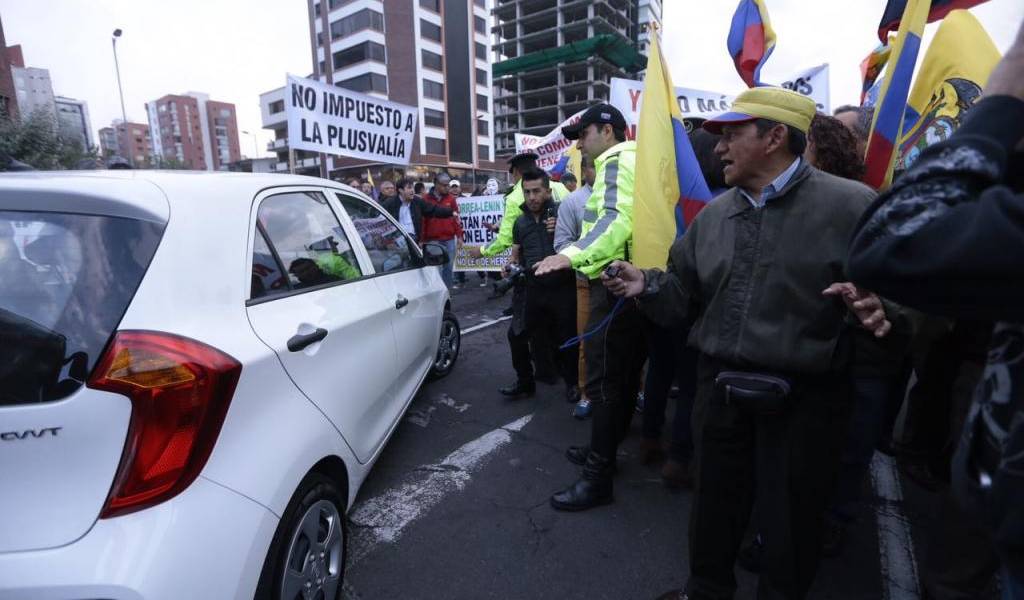 Manifestantes rechazan Ley de Plusvalía en Quito y Guayaquil
