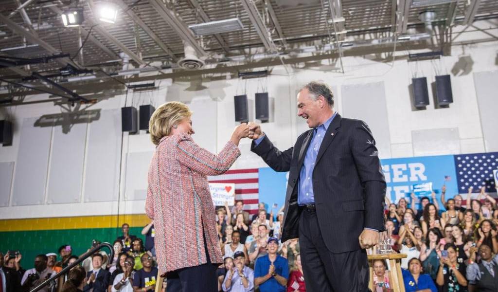 Hillary Clinton elige al senador Tim Kaine como compañero de fórmula