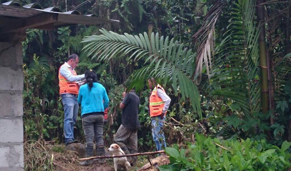 7 casas afectadas por el desbordamiento del río Saguambí, en Cotopaxi