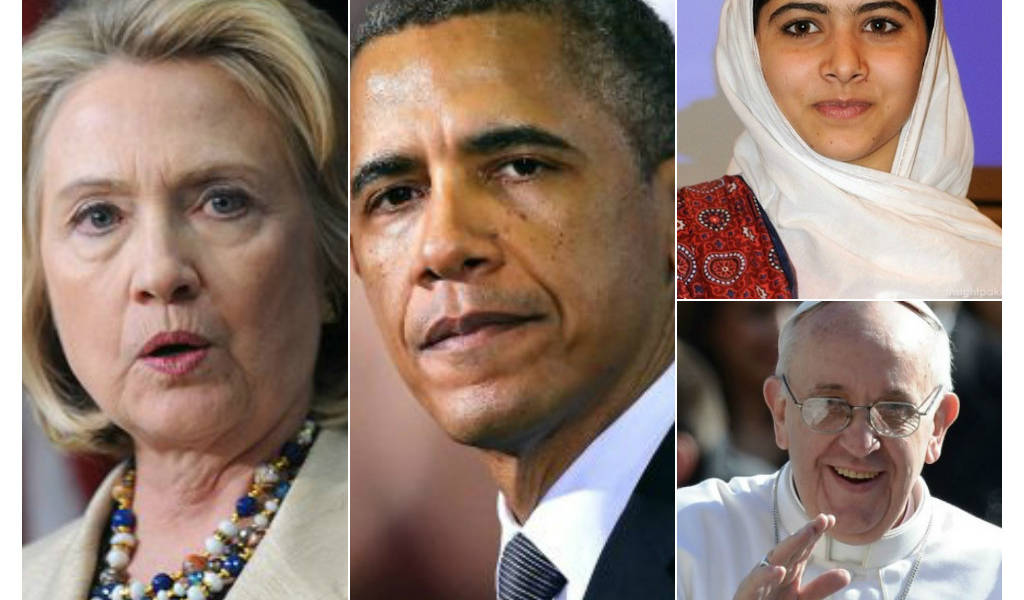 Hillary Clinton, el papa Francisco y Malala entre los más admirados en EE.UU.