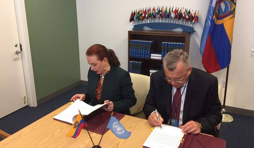 Ecuador firma acuerdo con la Secretaría de la Convención de la ONU contra la Corrupción