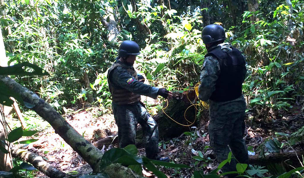 Detonaron minas antipersonales encontradas en frontera de Ecuador con Perú