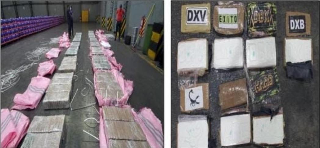 Más de una tonelada de droga decomisada en el puerto de Guayaquil
