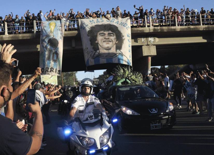 Foto de archivo del 26 de noviembre 2020, en Buenos Aires, día del sepelio de Diego Armando Maradona en Buenos Aires.