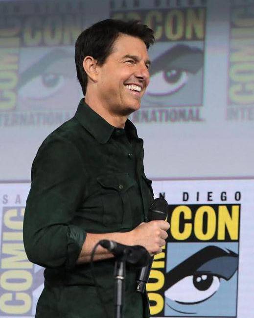 Tom Cruise mientras conversaba sobre el film de Top Gun.