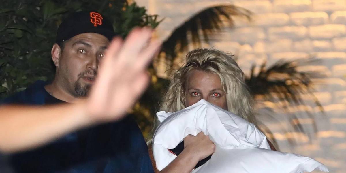 Britney Spears es captada semidesnuda, envuelta en una manta y escoltada por seguridad