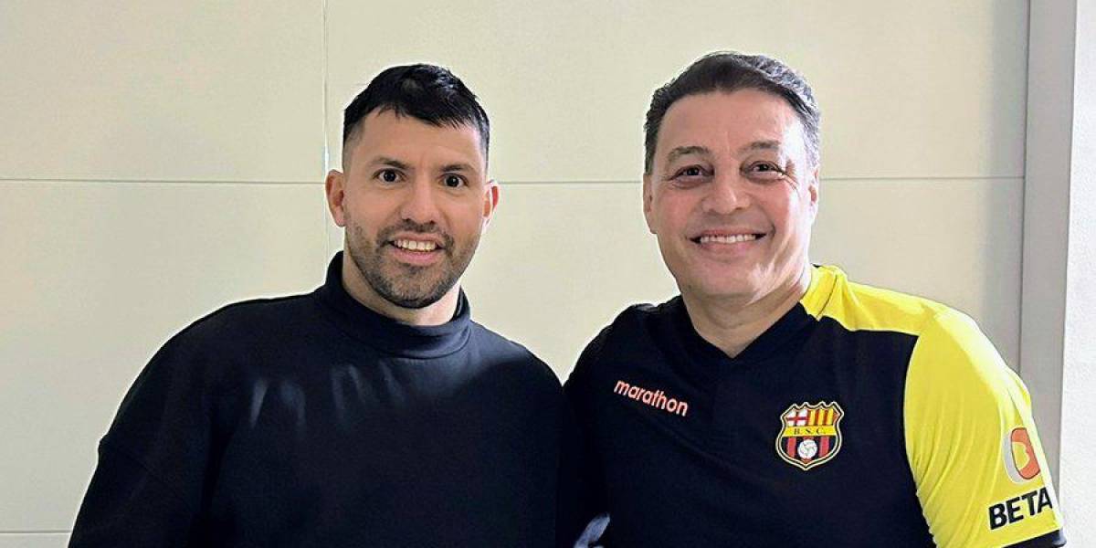 Barcelona SC: Sergio 'Kun' Agüero ya se encuentra en Ecuador para la 'Noche Amarilla'