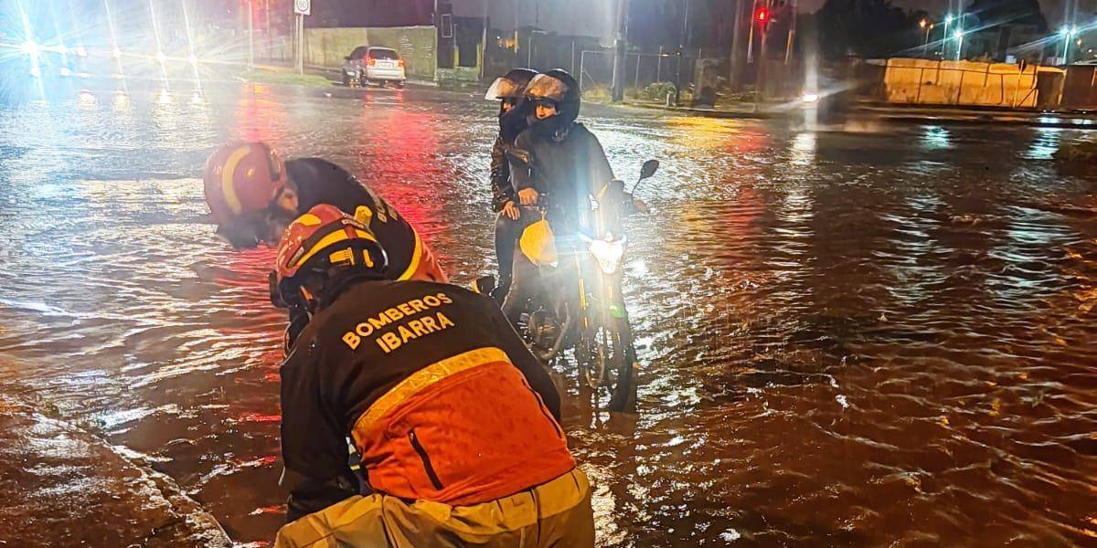 Ibarra: las fuertes lluvias provocaron inundaciones en siete zonas
