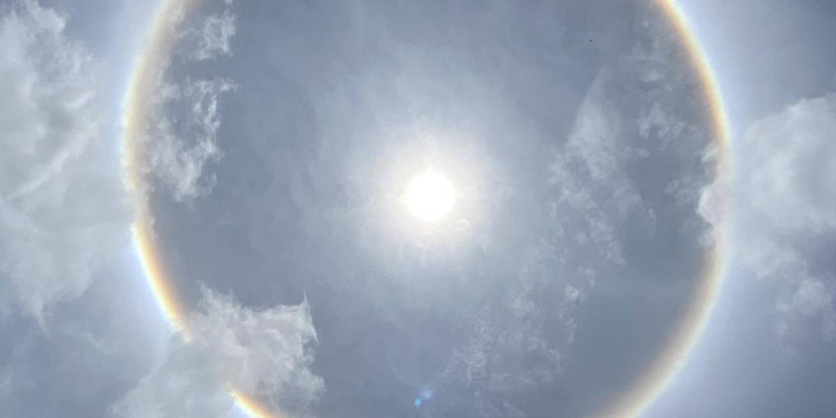 Un halo solar cubrió el cielo de ciudades en Ecuador; por qué sucede este fenómeno