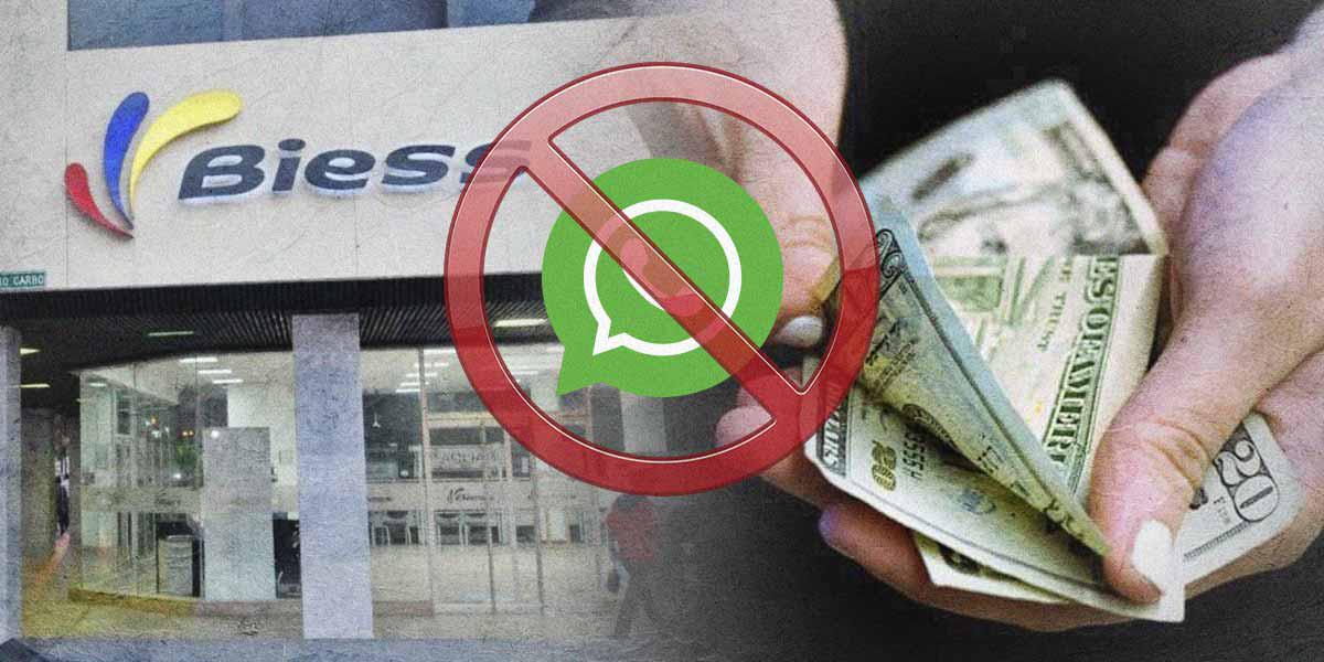 Alerta de estafa: el Biess no hace préstamos quirografarios por WhatsApp ni pide sus datos por correo electrónico