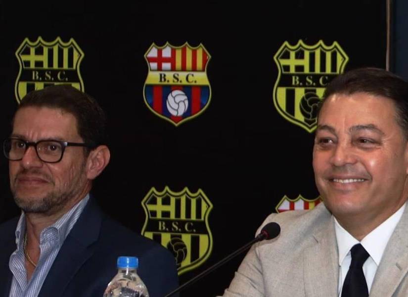 Rafael Verduga (i) y Alfaro Moreno, antes compañeros de directorio y ahora aspirantes a la presidencia de Barcelona SC.