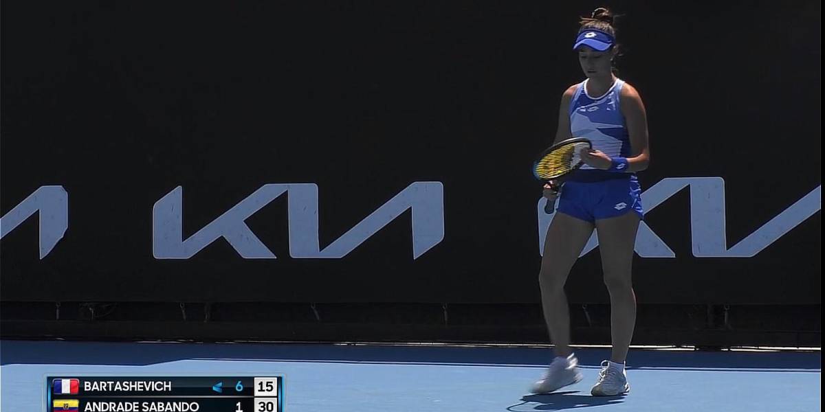 La tenista ecuatoriana Tania Andrade perdió en su debut en el Abierto de Australia Junior