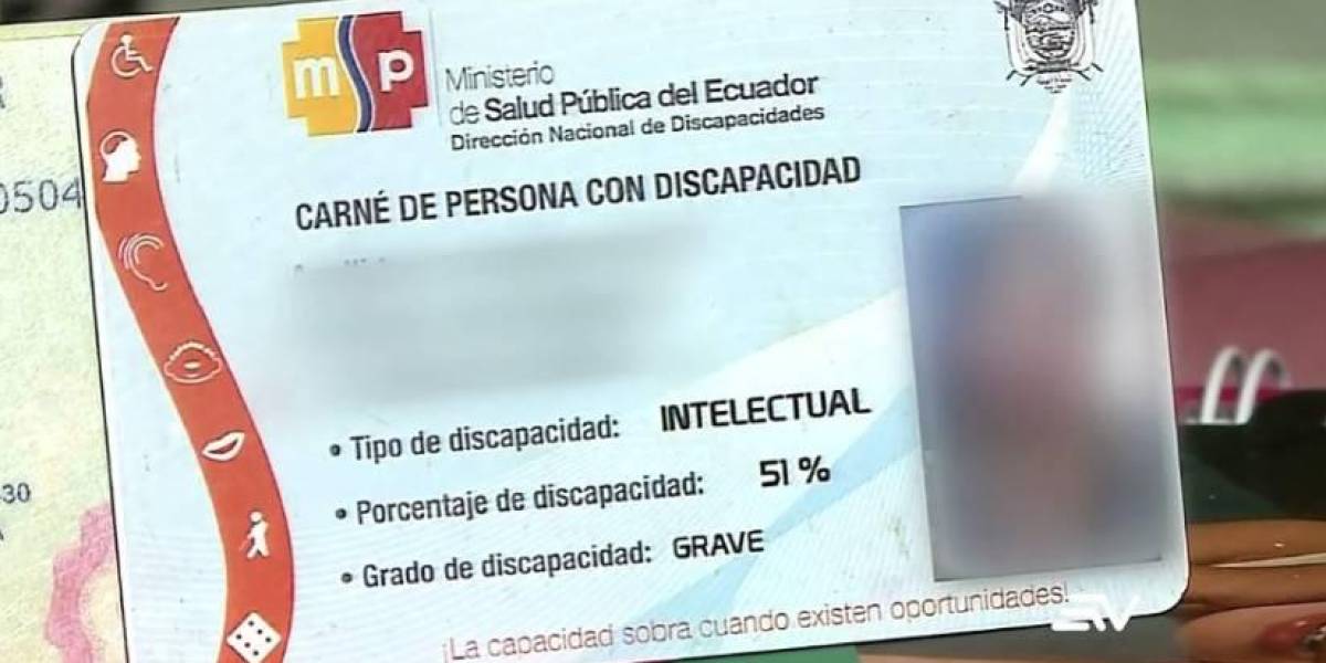 Hasta el 31 de diciembre serán válidos los carnets de discapacidad en Ecuador