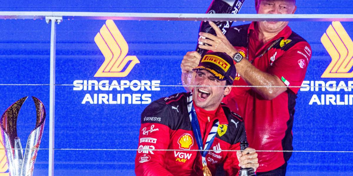 Fórmula Uno: Carlos Sainz ganó el Gran Premio de Singapur, la segunda victoria de su carrera