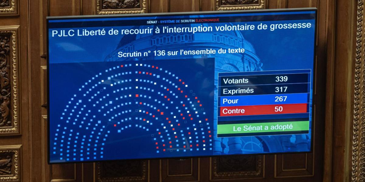 El Senado Francés vota a favor de la inclusión del derecho al aborto en la Constitución