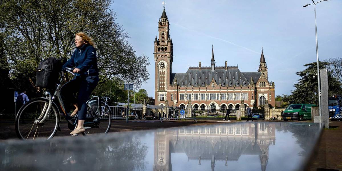 Vista del exterior del edificio de la Corte Internacional de Justicia (CIJ) de la Haya (Países Bajos).