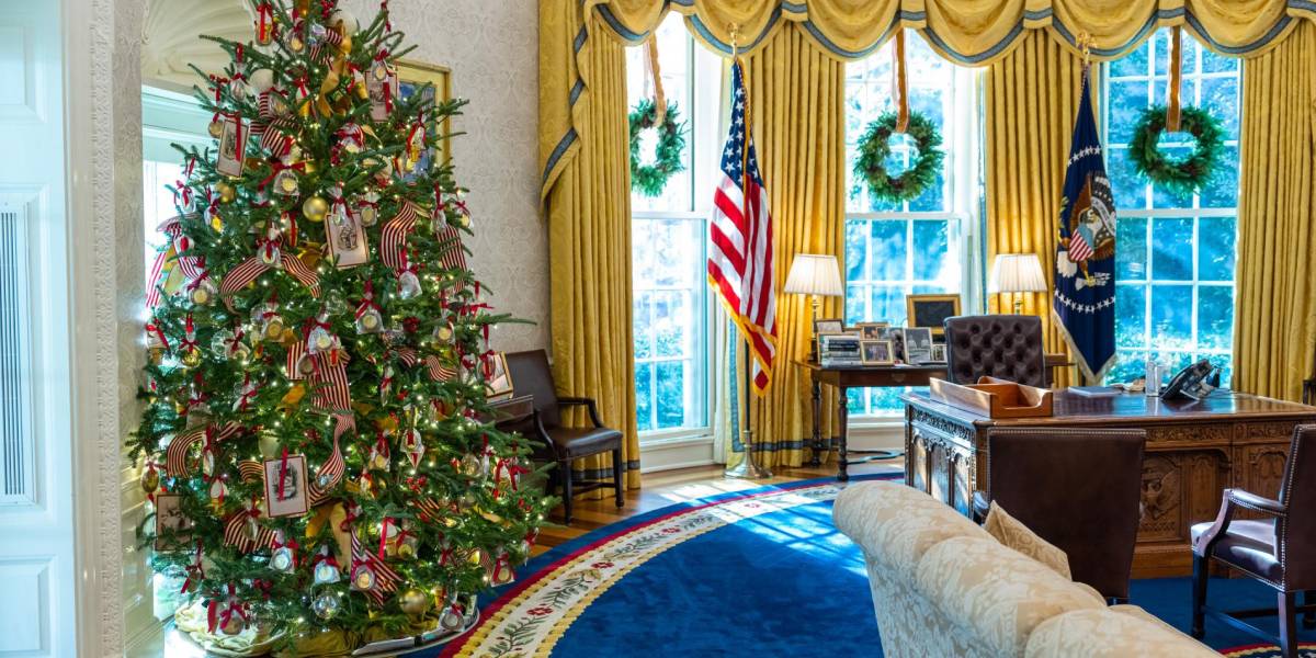 Un fuerte viento derriba el árbol de Navidad de la Casa Blanca
