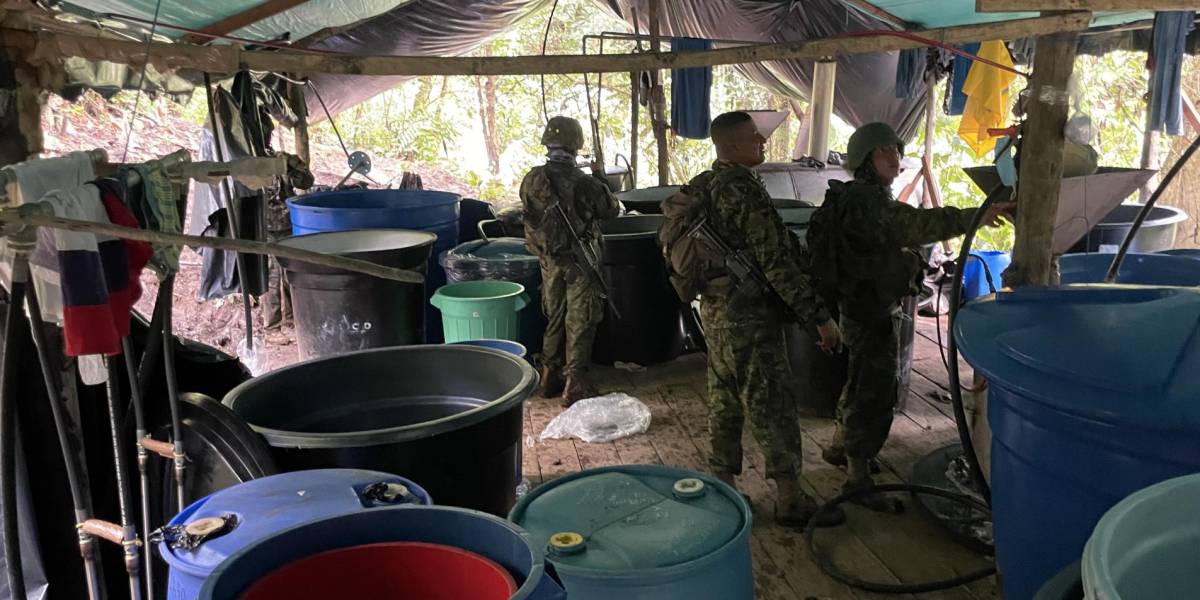 Destruyen laboratorio de procesamiento de cocaína en Sucumbíos