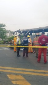 Triple choque en la vía Durán - Yaguachi dejó un herido