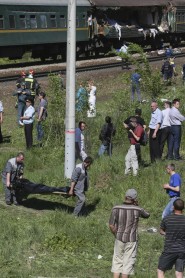 Trenes colisionaron en Moscú