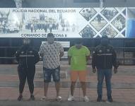Los sujetos fueron detenidos en Chongón, parroquia rural de Guayaquil.