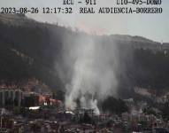Incendio forestal en el norte de Quito.