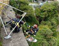 El rescate lo ejecutaron los bomberos de Quito.