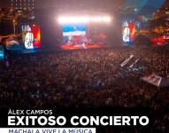 Imagen de junio de 2022. Ese año el Municipio de Machala destinó más de 420 000 dólares para organizar los conciertos de J Balvin, Juanes y Álex Campos.