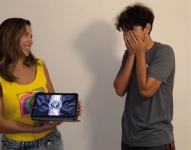Captura del video de la sorpresa de Beta Mejía al hijo de Alejandra jaramillo.