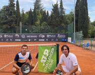 Cristian Rodríguez y Diego Hidalgo con el trofeo del Challenger de Trieste.