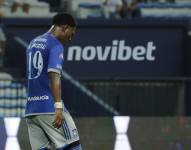 Bryan Angulo se lamenta el gol errado ante Aucas