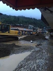 Los estragos en Alluriquín por desbordamiento del río Damas