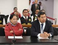 Fotografía cedida por Poder Judicial de Perú, que muestra al expresidente peruano Alejandro Toledo (2001-2006) mientras asiste a la audiencia dirigida por la jueza penal de turno de la Corte Superior Nacional.