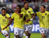 Ecuador, celebrando el gol del triunfo.