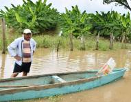 Imagen del 29 de febrero. En Chone, provincia de Manabí, las lluvias también han afectado cultivos de plátano.