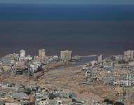 Vista general de Derna, la ciudad más afectada por el desastre.