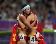 Fotografía de las atletas chinas