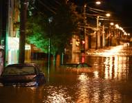 El vecindario Manayunk, en Filadelfia, inundado por los restos del huracán Ida.