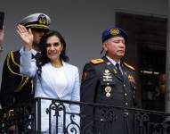 Quito 28 de noviembre 2023. VerÃ³nica Abad Vicepresidenta de la RepÃºblica estuvo en el cambio de guardia PresidencialAPI / DANIEL MOLINEROS